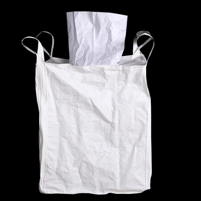 Moistureproof One Tonne Polypropylene FIBC Bulk Bag Duffle Top Anti UV 4 أحزمة
